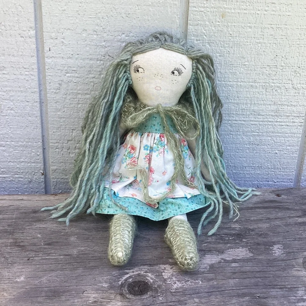 NEW handmade dreamy wool + cotton DOLL - Picture 2 of 5